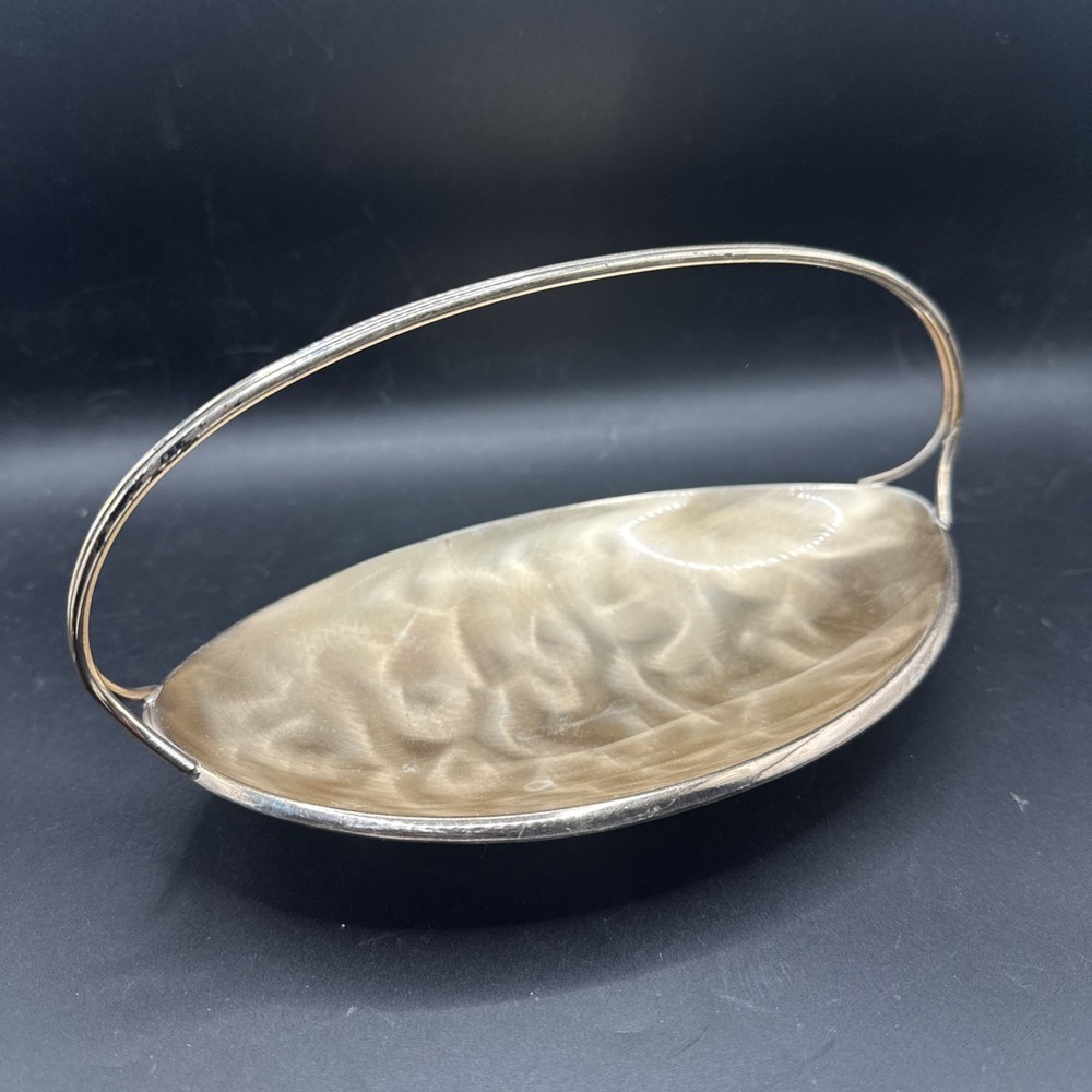 Vintage Caravelle Tarnish Resistant Silverplate Candy Dish Basket Serving Piece