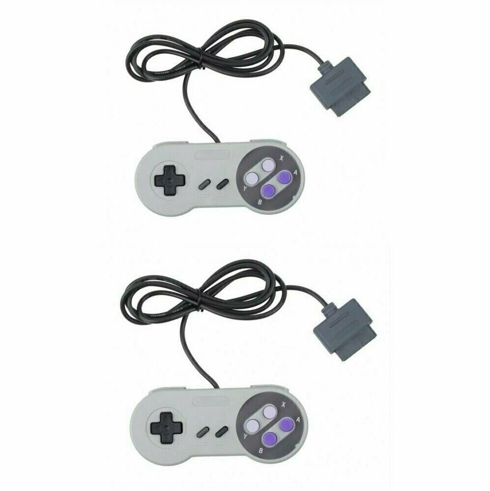 2 New Super Nintendo SNES System Console Replacement  Controller 6FT for SNS-005