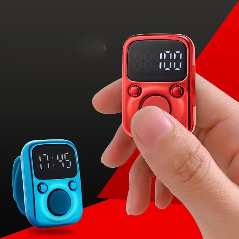 Rechargeable Digital Finger LED Electronic Hand Tally Timer Counter Clicker