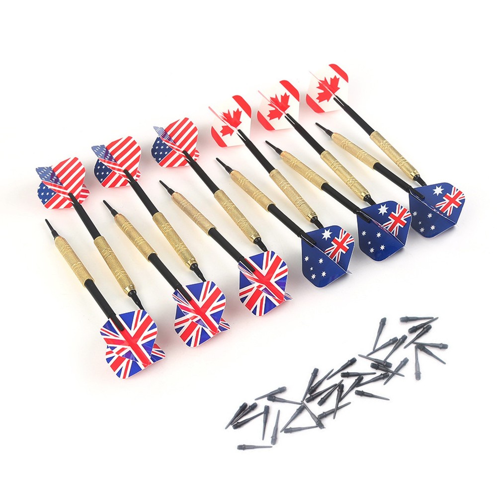 12 Pack Soft Tip Darts 14g For Electronic Dartboard With 36 Extra Tips Games