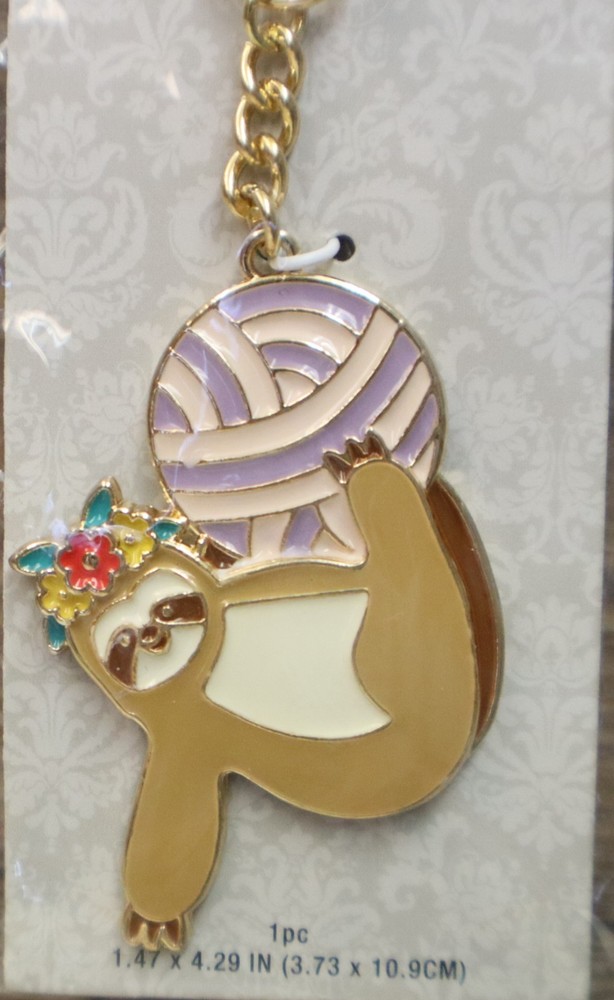 Yarnology Sloth & Yarn Ball Enamel Keychain