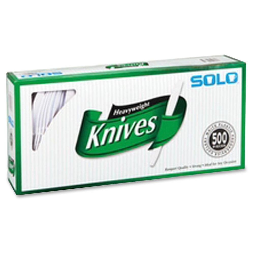 Solo Heavyweight Plastic Knife, White, 500-count