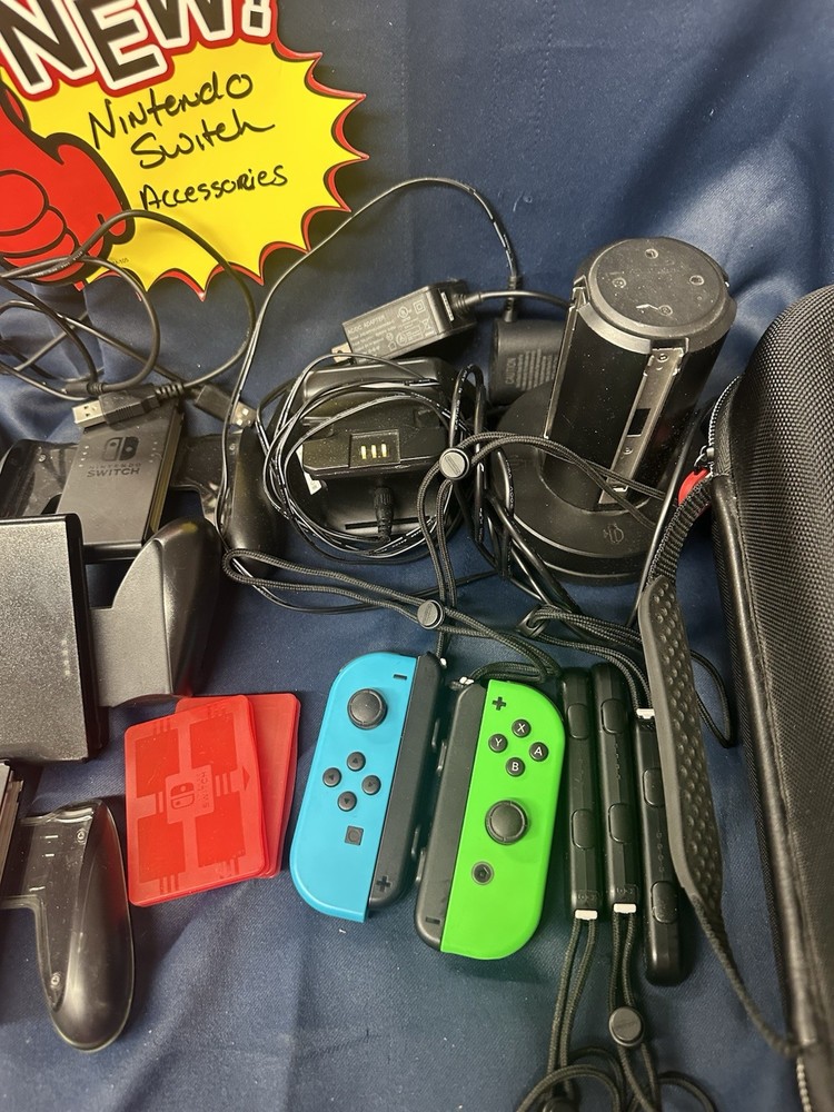 Nintendo Switch Accessories Bundle Case Joycons And Game Holders