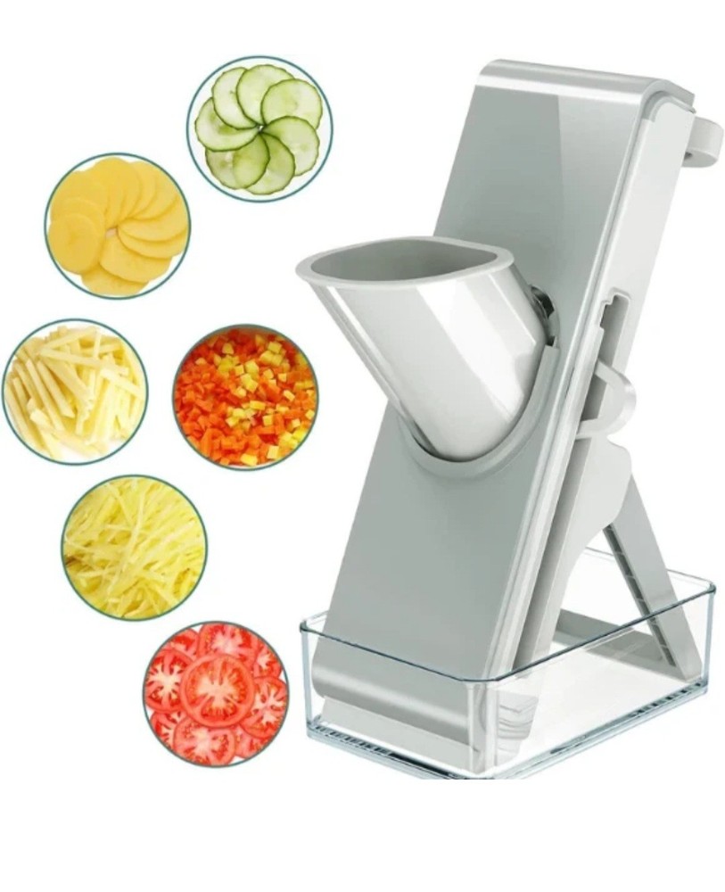 Adjustable Stainless Steel Vegetable Slicer & Chopper – Multifunctional Safe Dic
