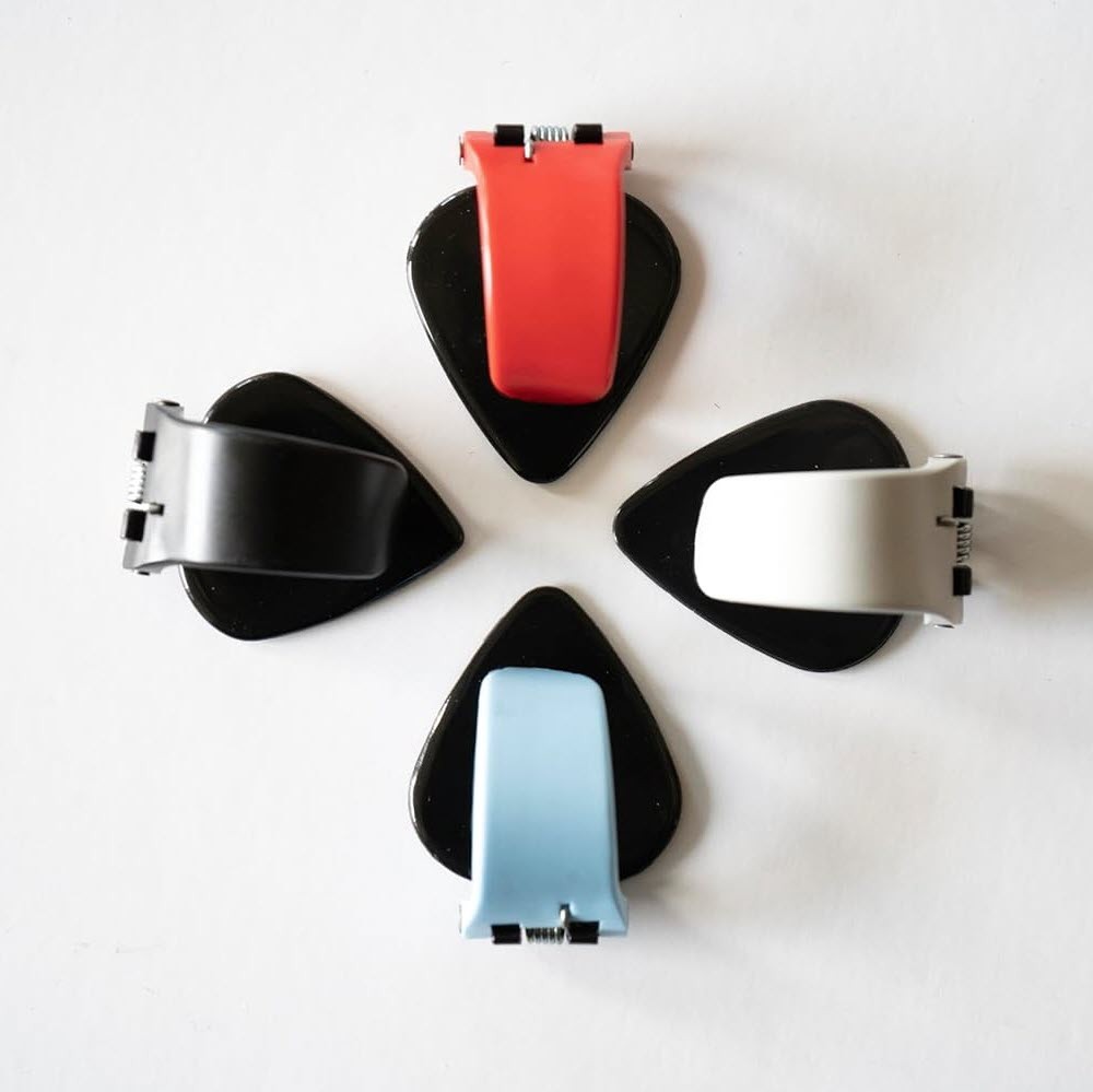 4X BLACK MOUNTAIN Spring Loaded Guitar Thumb Picks | Variety Pack Universal Fit