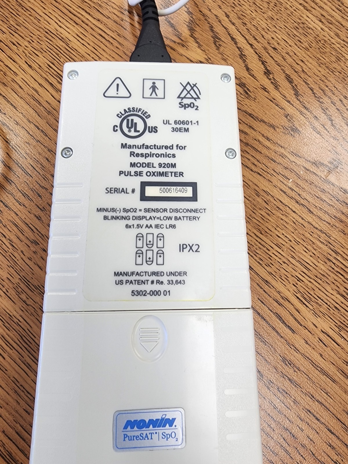 RESPIRONICS SP02 920M Handheld Pulse Oximeter Portable- Tested/Working with case