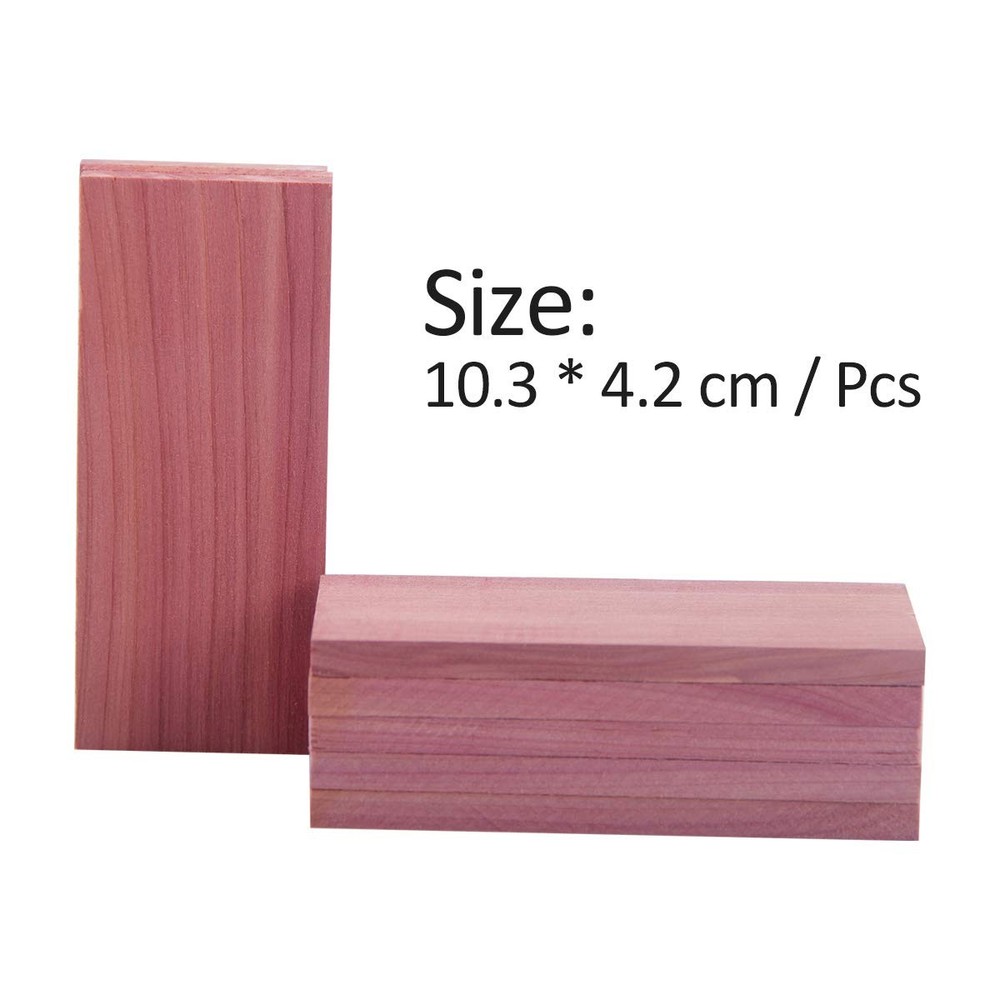 16 PCS Cedar Block Clothes Storage Aromatic Red Plank Closet Accessory