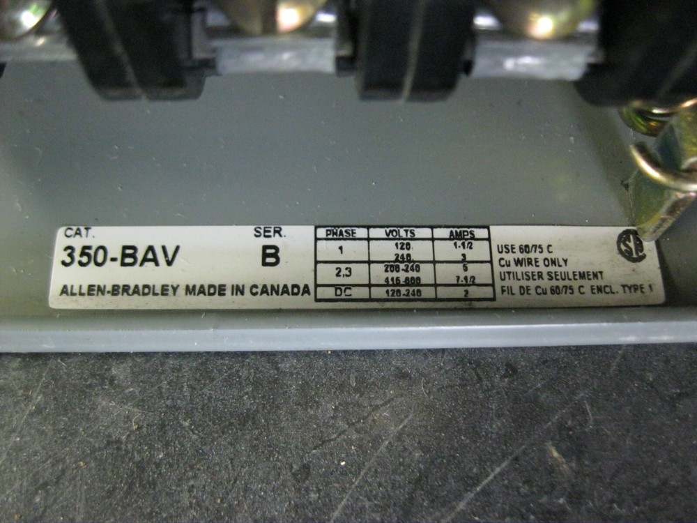 Allen Bradley 350-BAV Reversing Drum Switch Series B
