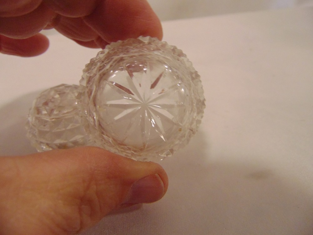 Two Different Patterns-Clear Depression Glass Individual Salt Cellars
