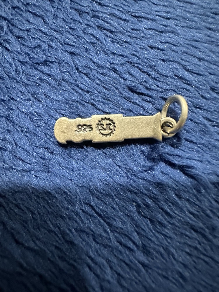 SJC Signed Sterling Silver 925 ‘YHS’ Dangle Charm, 21mm