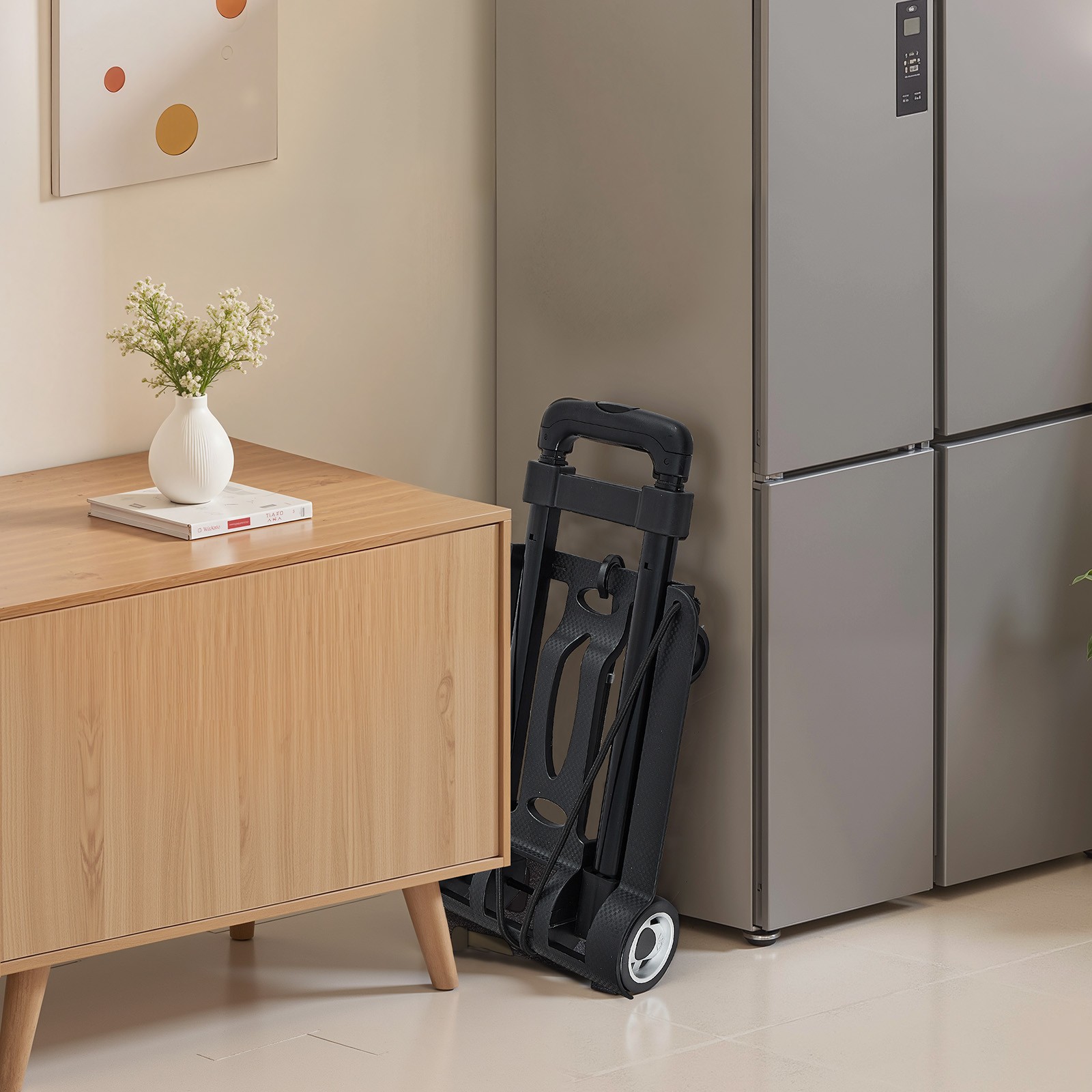 VEVOR Folding Hand Truck 110 lbs Platform Cart Dolly Trolley Cart for Moving