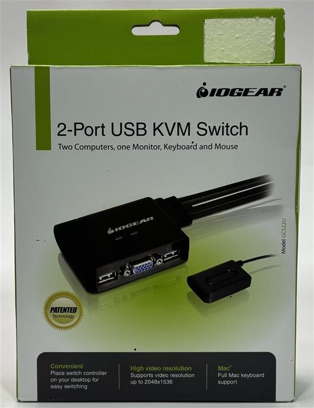 IOGEAR GCS22u 2-Port USB KVM Switch