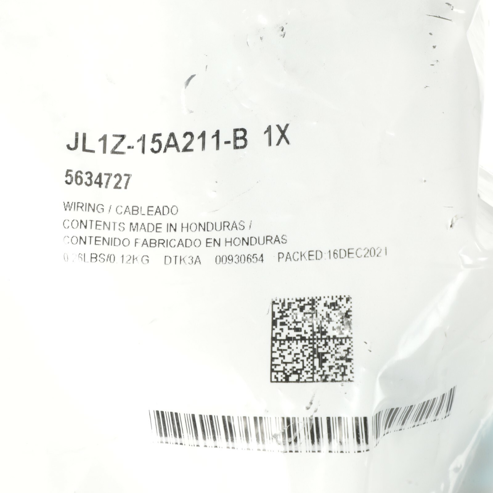 Genuine Ford Wire Assembly - Fog Lamp JL1Z-15A211-B