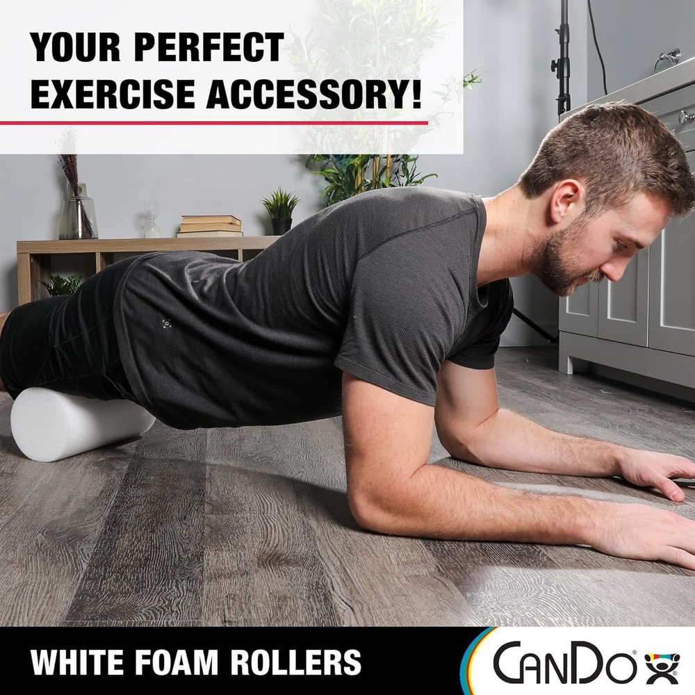 30-2103 White PE Foam Roller Round 4" Diameter 12" Length