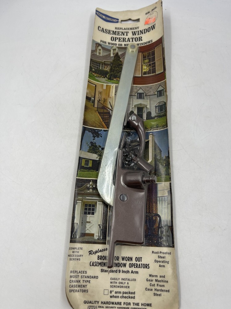 Ideal Security Casement Window Operator 8 Or 9 Inch Replacement Made In USA