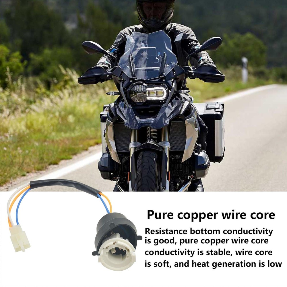 Multi-Purpose Lamp Socket LED Headlight Bulb Adapter Holder Socket for Scooter