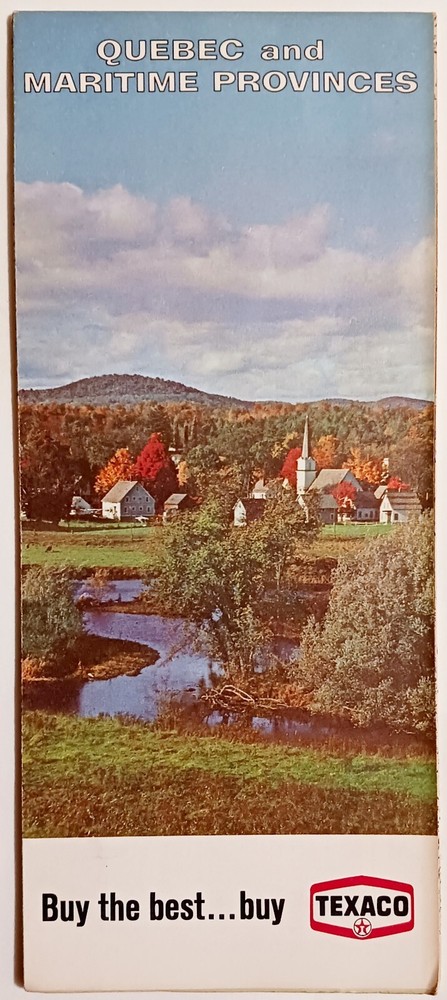 1968 Texaco Quebec and Maritime Provinces Map