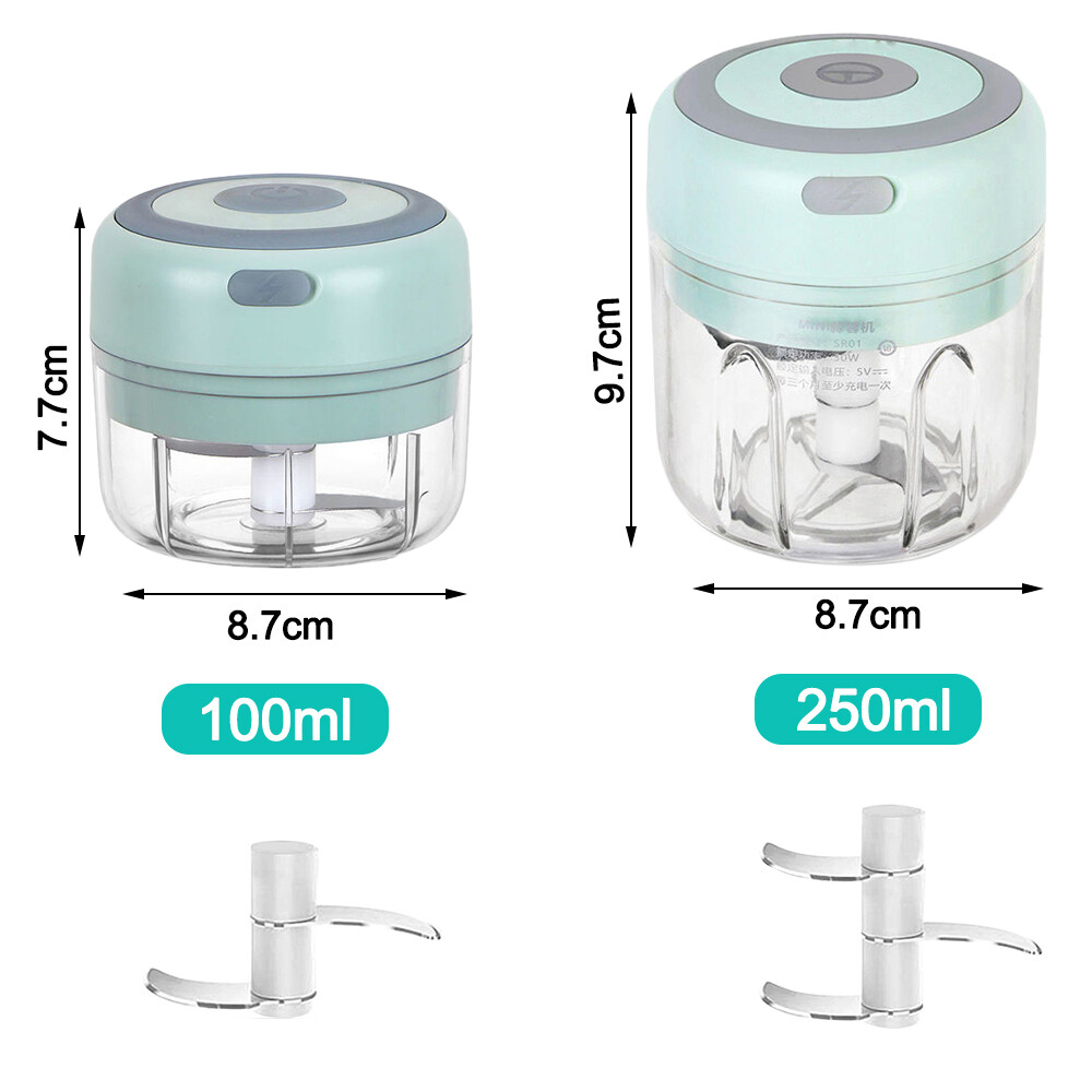 Mini Electric Garlic Chopper USB Charging Ginger Masher Machine Sturdy Durable C