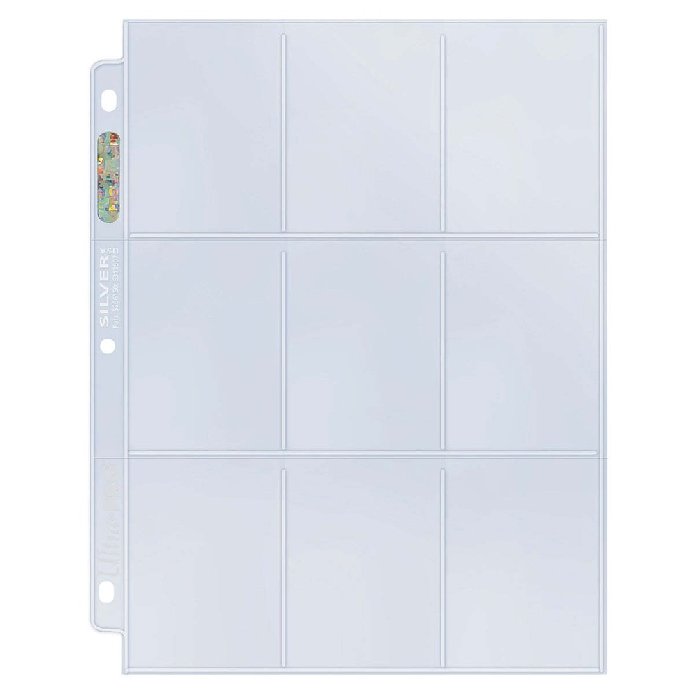 Silver Series 9-Pocket Refill Pages for Standard Size Cards