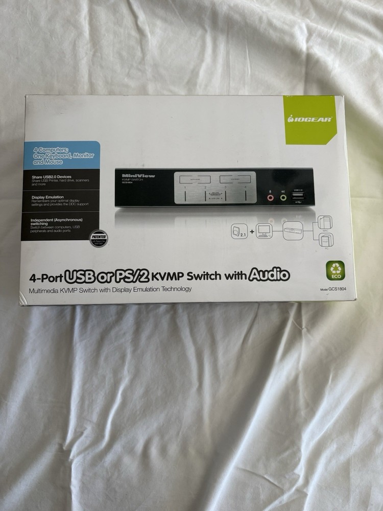 IOGEAR GCS1804 MiniView KVMP Switch Multimedia