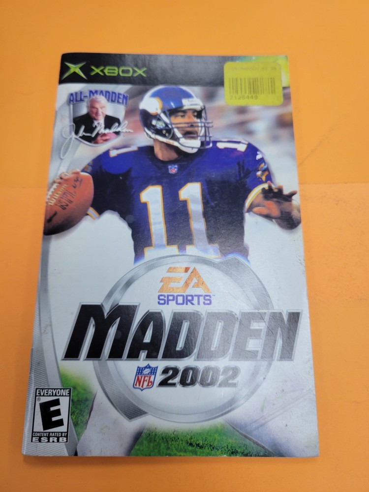 Madden NFL 2002 (Microsoft Xbox, 2001) Manual Only
