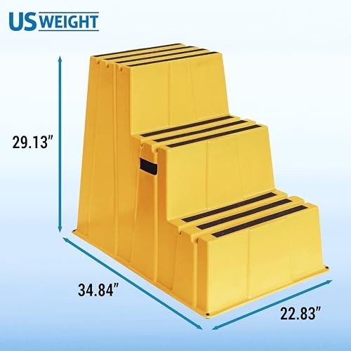 Yellow Safety Steps – Lightweight & Durable Anti-Slip Step Stools with 3-Step