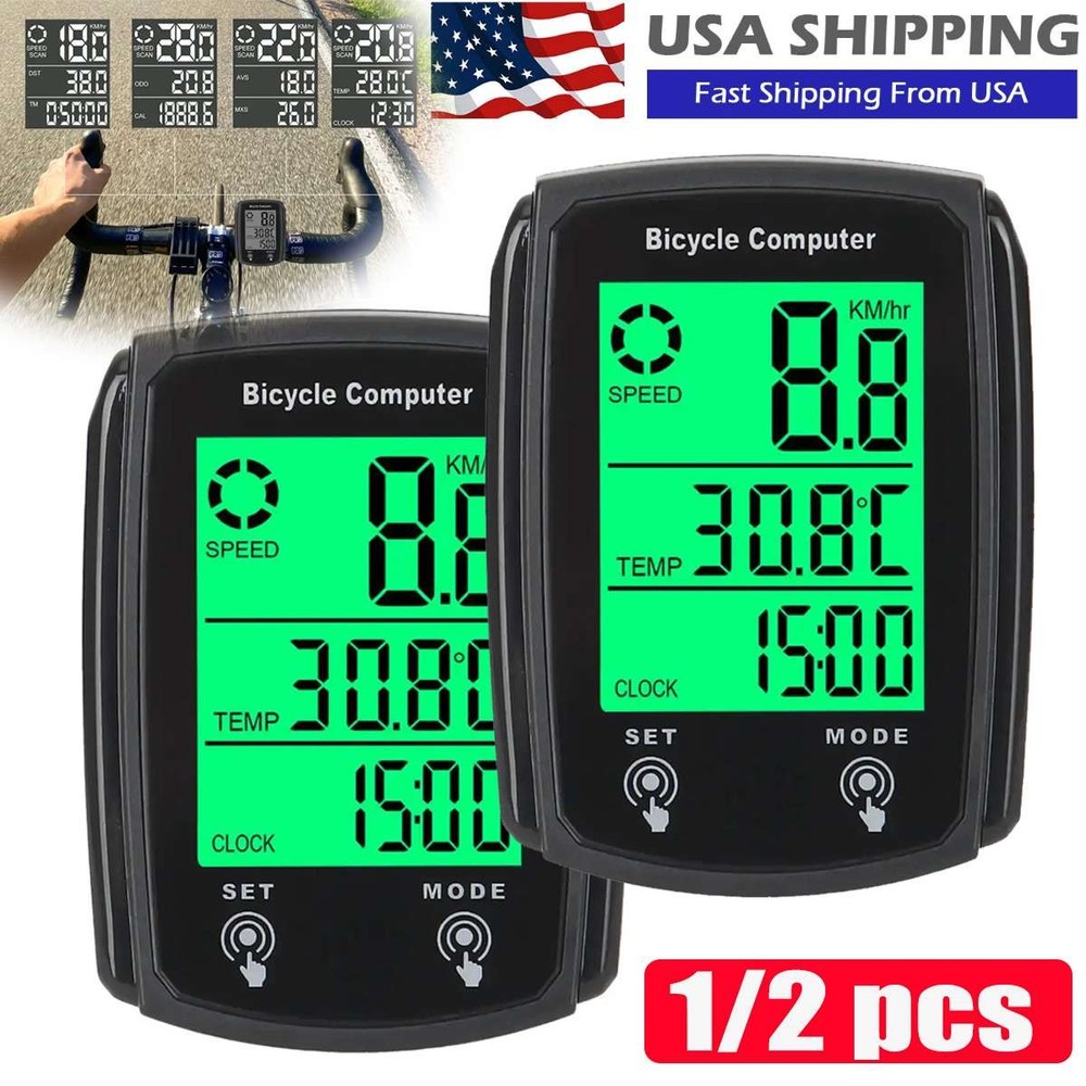 Bike Bicycle Speedometer Cycle Digital Odometer Computer Waterproof LCD