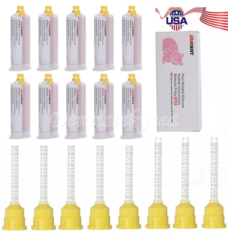 Dental Silicone Elastomeric Impression Material Light Body Fast Set 5 Tips