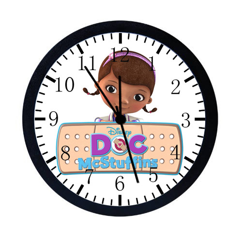 Disney Doc Mcstuffins Black Frame Wall Clock E02