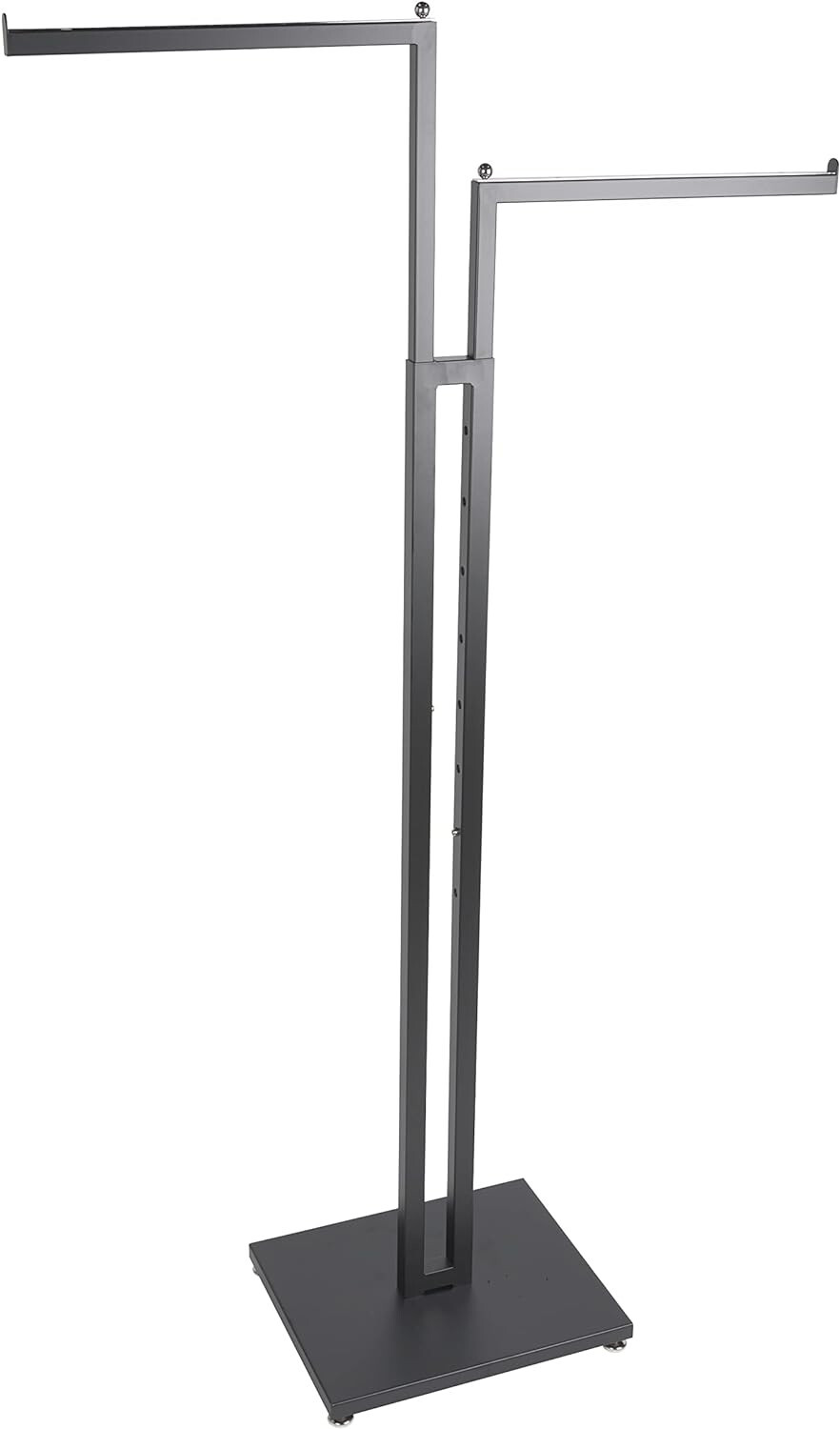 Clothes Rack Two Way 2 Straight Arms Clothing Retail Display Black 72" Metal