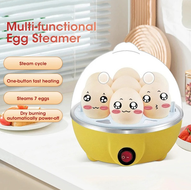 Multi-Functional 7 Egg Cooker Steamer Custard Boiled Egg Maker Kitchen Tool