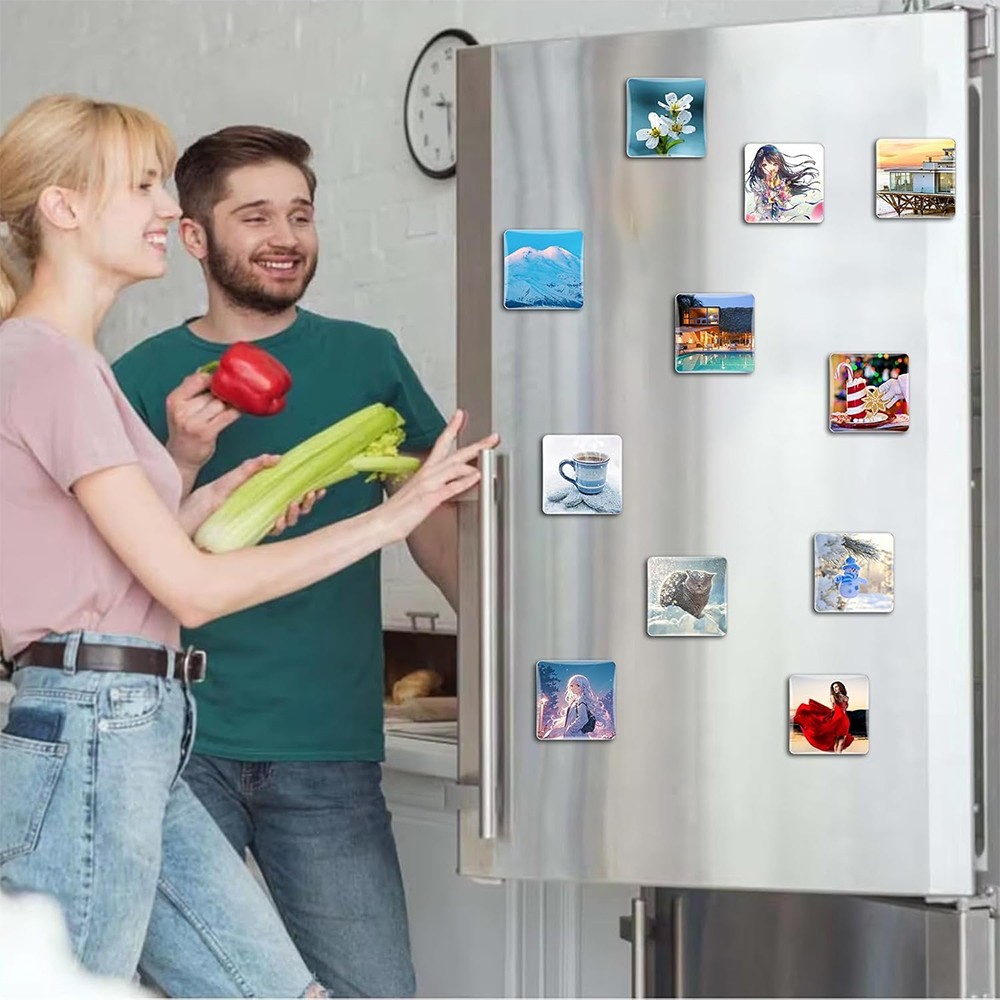 55MM/1.97" Square Button Maker Badge Button Press Machine DIY Fridge Magnet Pin