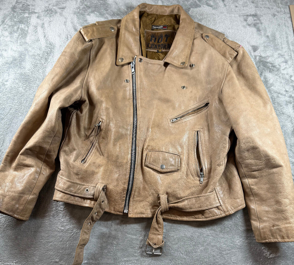 Hot Leathers Leather Jacket Thinsulate Lining Size 48