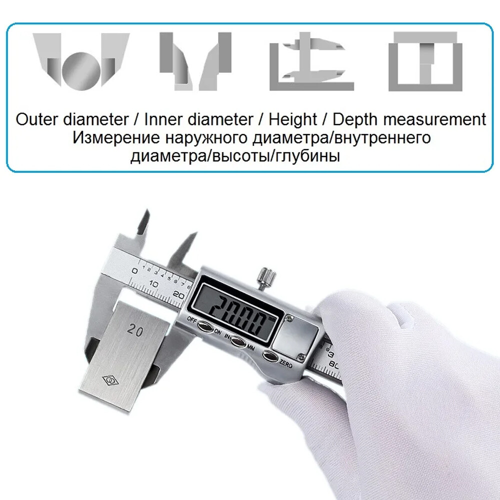 Digital Caliper Micrometer LCD Gauge Vernier Electronic Measuring Tool 6" 150mm