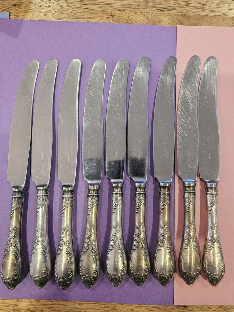 ZiSh/Shevchenko Soviet Melchior ROCAILLE/ROCOCO Dinner Knife (Knives)