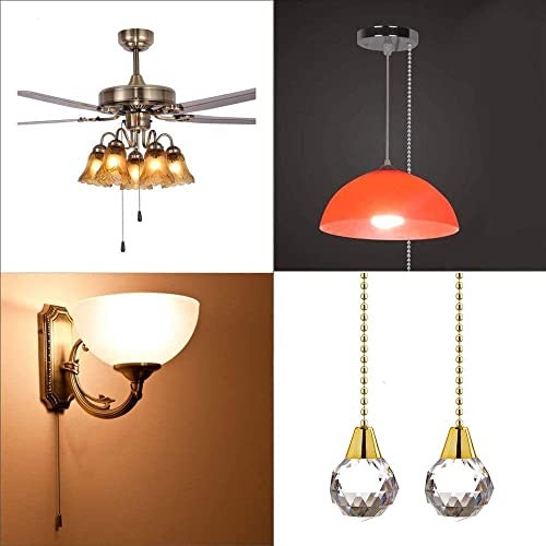 Ceiling Fan Pull Chain Chain Extender Extension for Ceiling Light Fan Gold