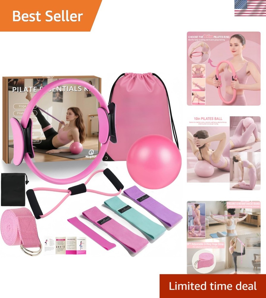 Durable Pilates Essentials Kit: Eco-Friendly Band & Ring Set for All Levels