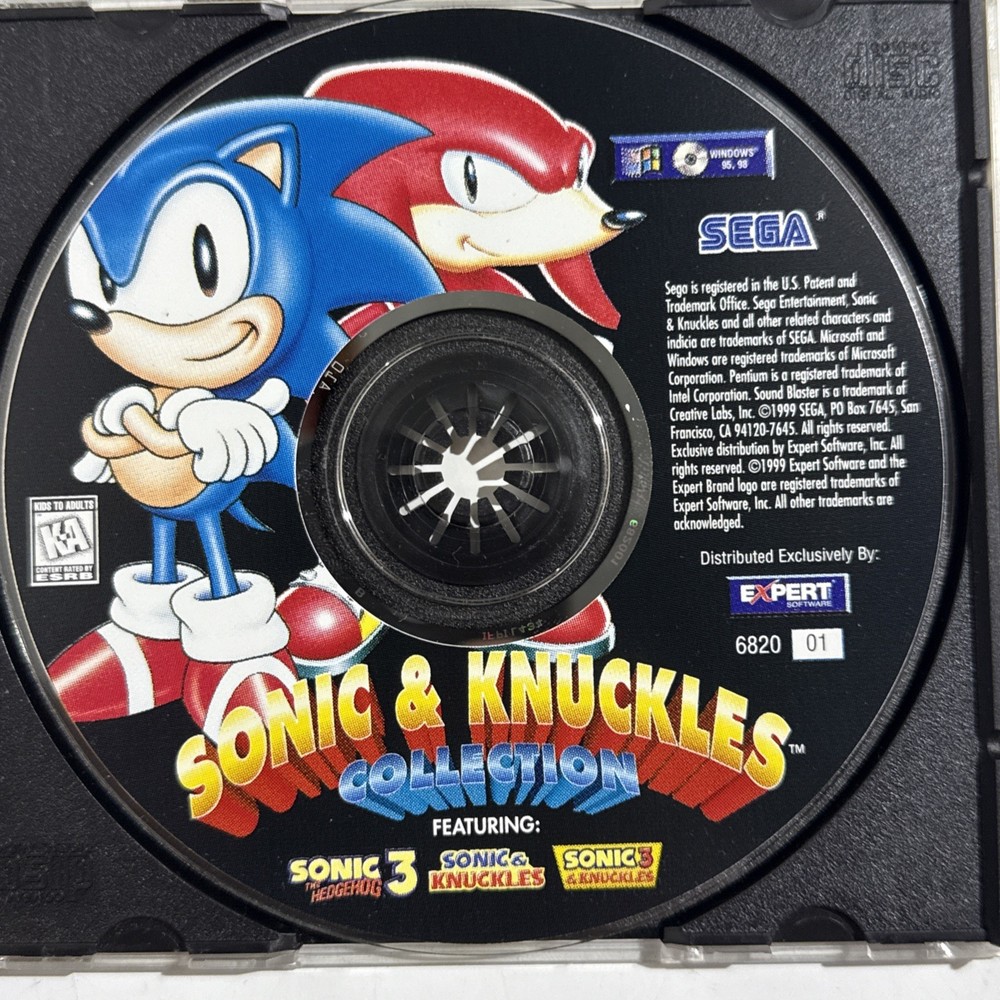 Sonic & Knuckles Collection 2000 Sonic 3 PC Game CD-ROM Sega Windows