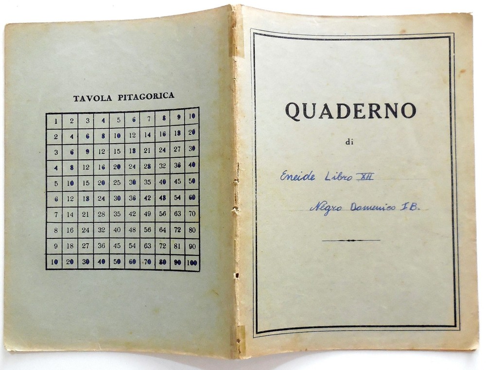 VINTAGE NOTEBOOK NOTEBOOK PYTHAGOREAN TABLE 1930s-40s