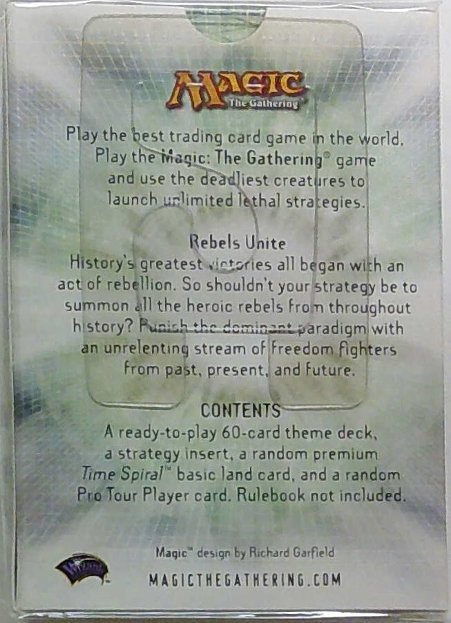 MAGIC THE GATHERING FUTURE SIGHT: REBELS UNITE THEME DECK WOC17523-3