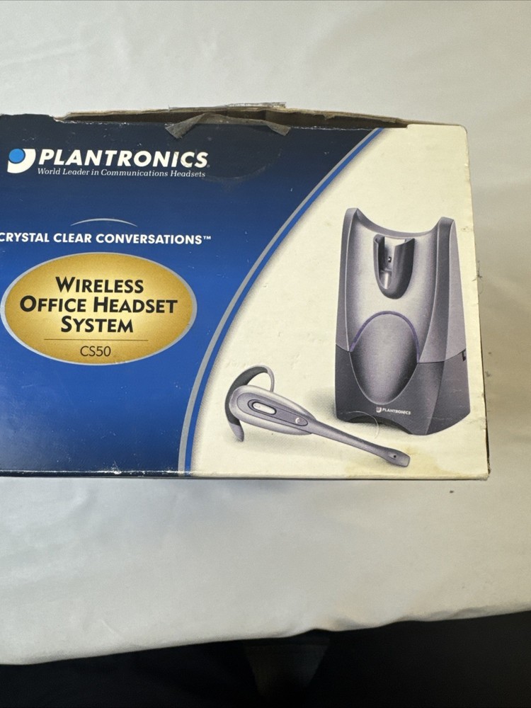 Plantronics CS50 Wireless Headset System W/ Convertible Headset Tested & Working