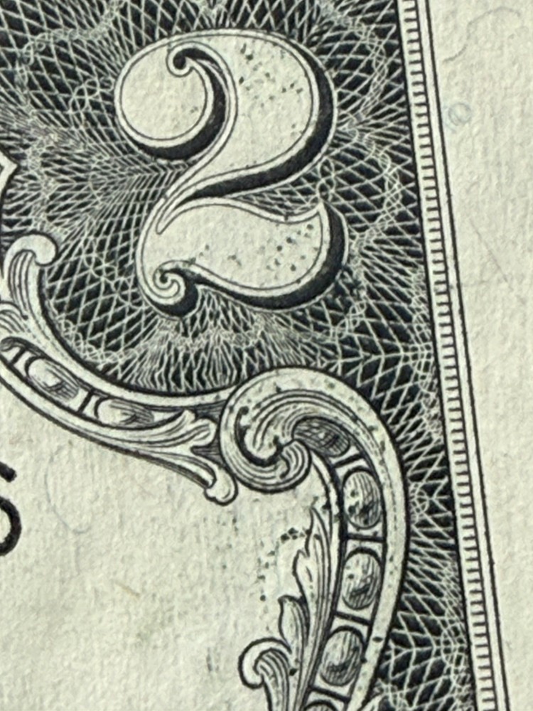 1976 $2 Bicentennial Bill - High Serial Number (99927799), Multiple Errors