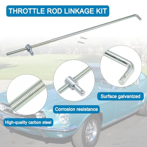 Throttle Rod, Throttle Linkage Kit Universal Car Clip Accelerator Adjustable