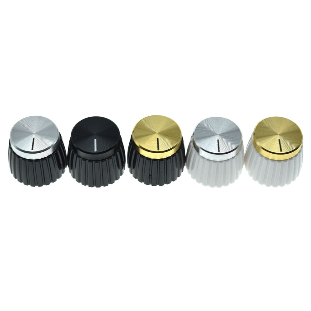 10pcs Guitar Amplifier-Knobs-White-w-Gold-Cap-Push-on-fits-Marshall-Amplifier