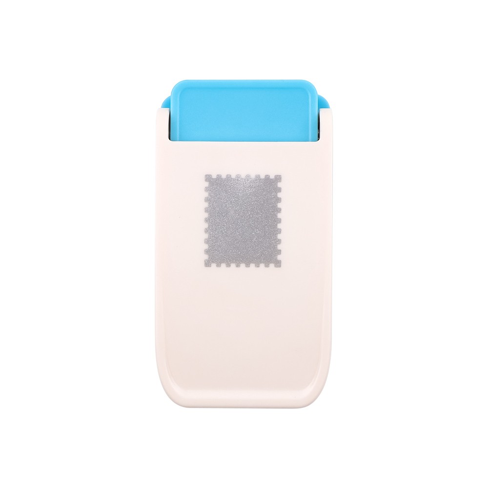 Silver 1x0.8inch Rectangular Postage Stamp Punch for Paper Crafting Scrapbooking