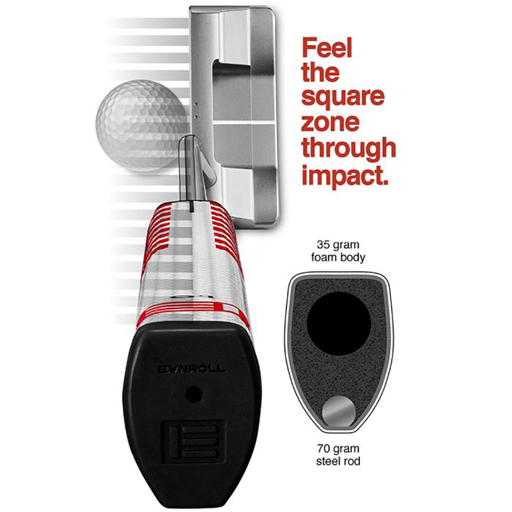 1 New Evnroll Gravity Putter Grip Red/White