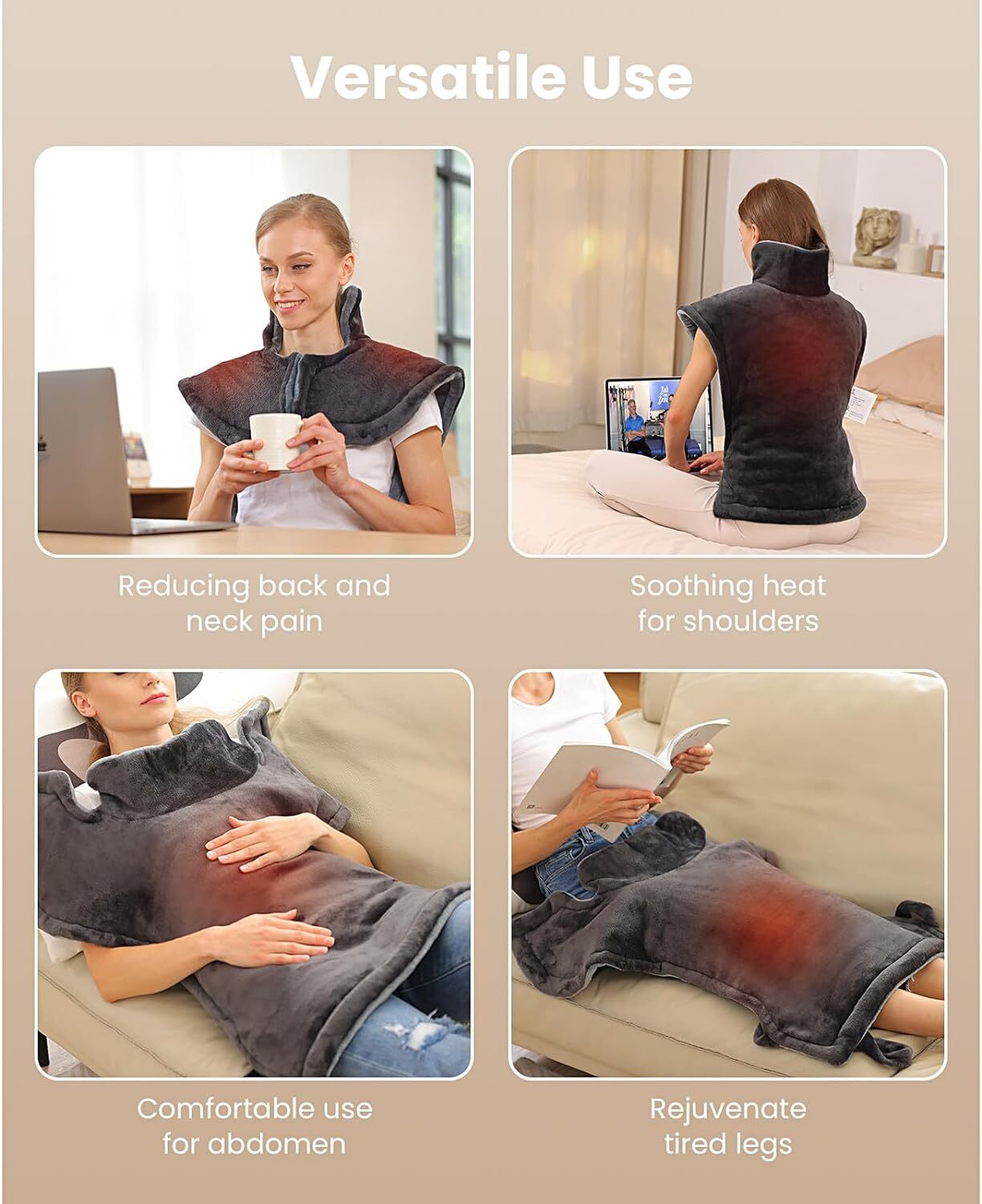 BOB AND BRAD Heating Pad for Neck and Shoulder Full Body Electric Heating Pad