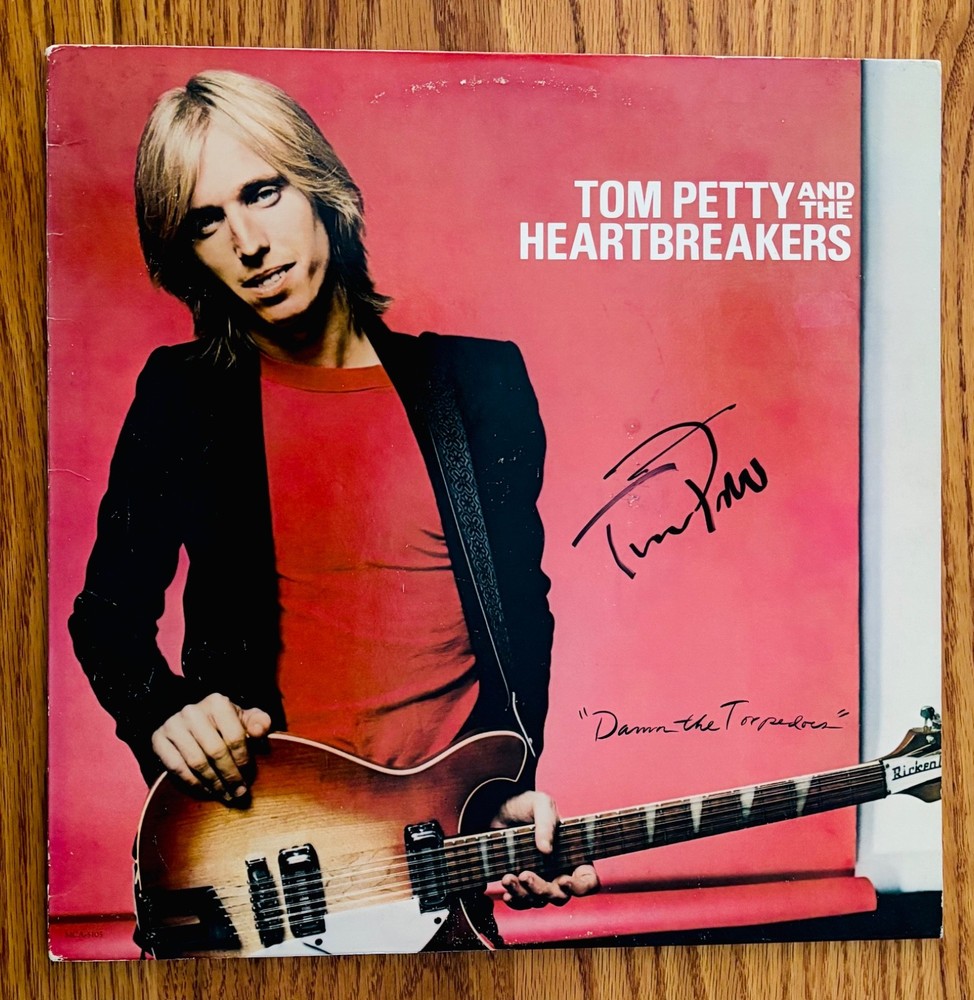 TOM PETTY Signed DAMN THE TORPEDOES Album Cover~Tom Petty And The Heartbreakers