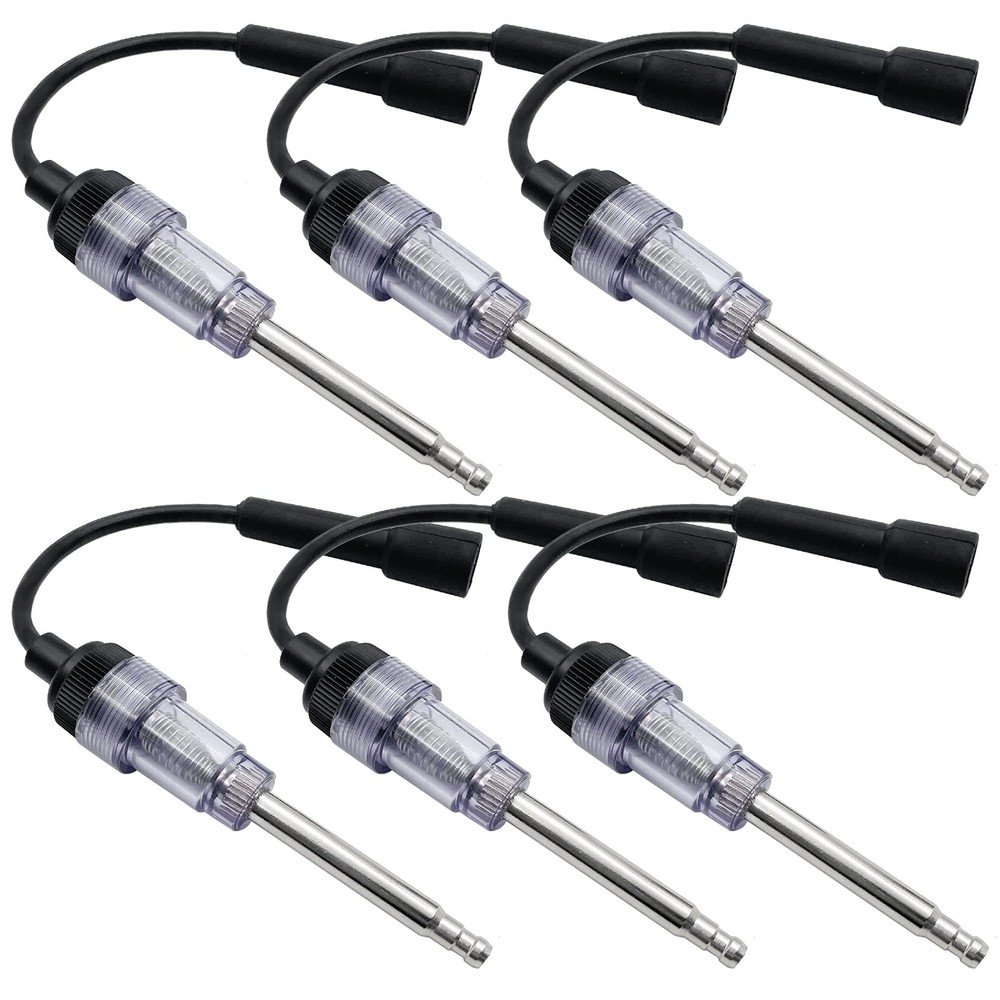 6 Pcs Car Spark Plug Tester - Engine Ignition 6pcs, black