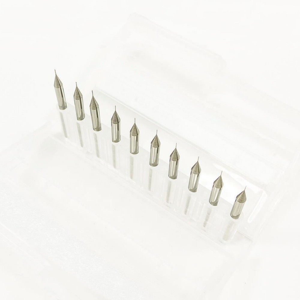 10pcs Whole Solid Carbide PCB Micro Drill Bit 2.4mm-2.99mm Shank 3mm 55D